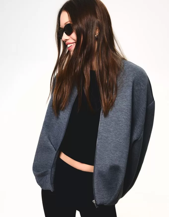 Giacca BERSHKA SERIES effetto neoprene