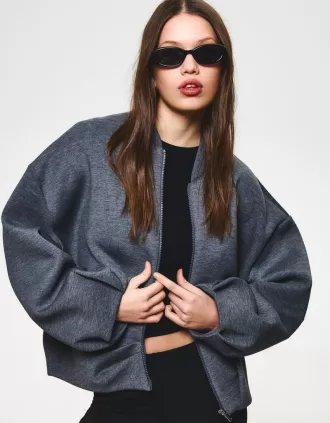 Giacca BERSHKA SERIES effetto neoprene