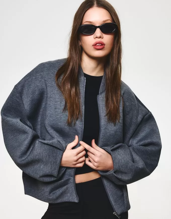 Giacca BERSHKA SERIES effetto neoprene