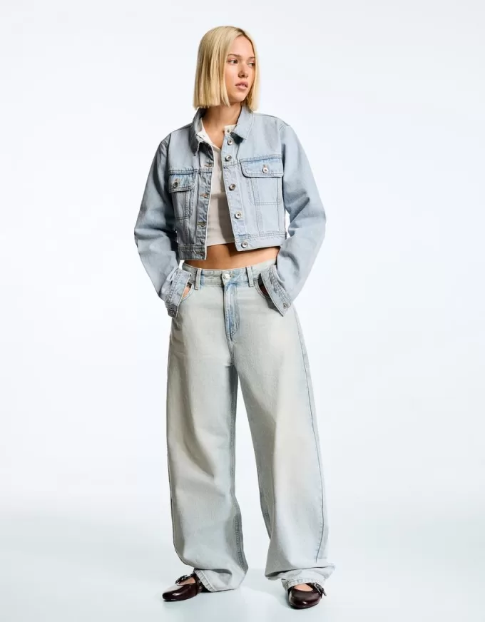 Giacca corta in denim