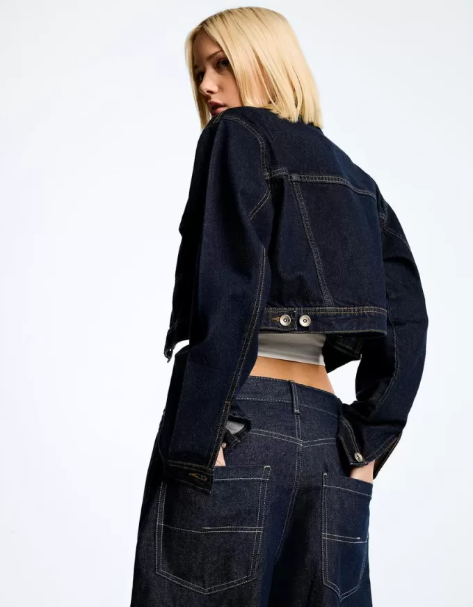 Giacca corta in denim