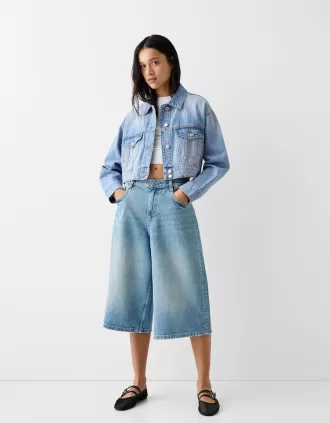 Giacca corta in denim