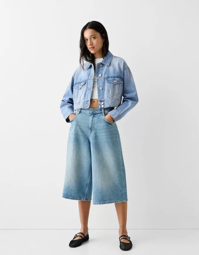 Giacca corta in denim