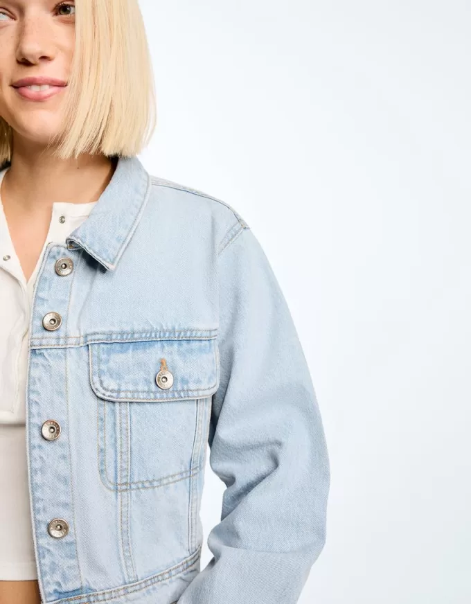 Giacca corta in denim