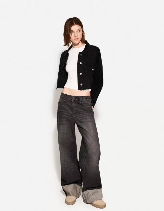 Giacca corta in denim