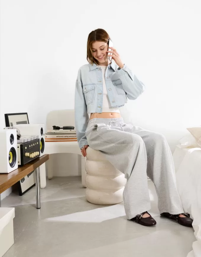 Giacca corta in denim