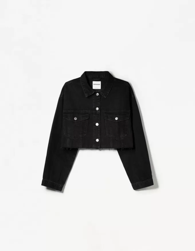 Giacca corta in denim