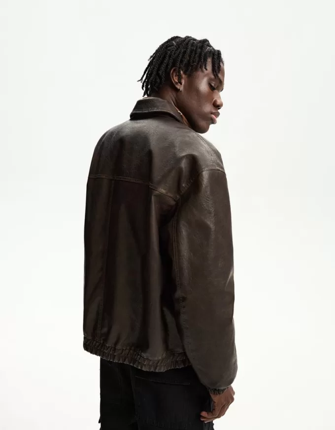 Giacca effetto pelle