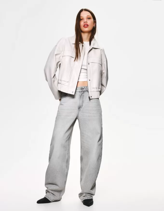 Giacca effetto pelle