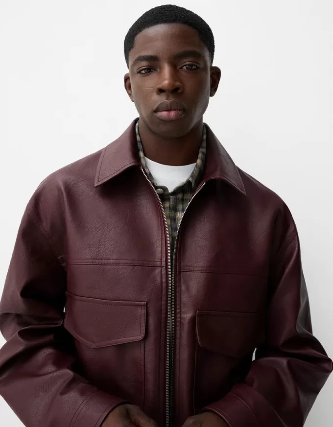 Giacca effetto pelle