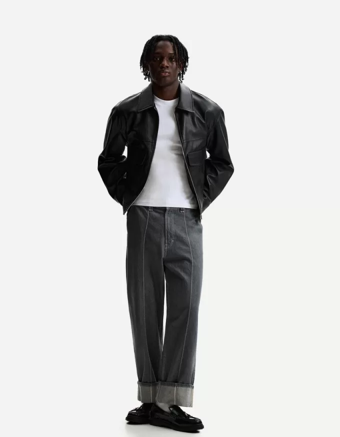 Giacca effetto pelle