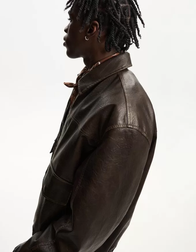 Giacca effetto pelle