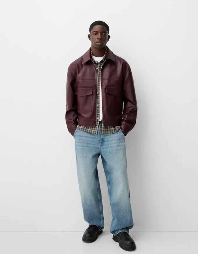 Giacca effetto pelle