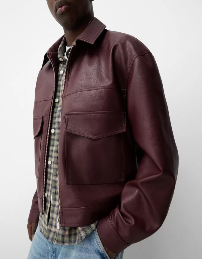 Giacca effetto pelle