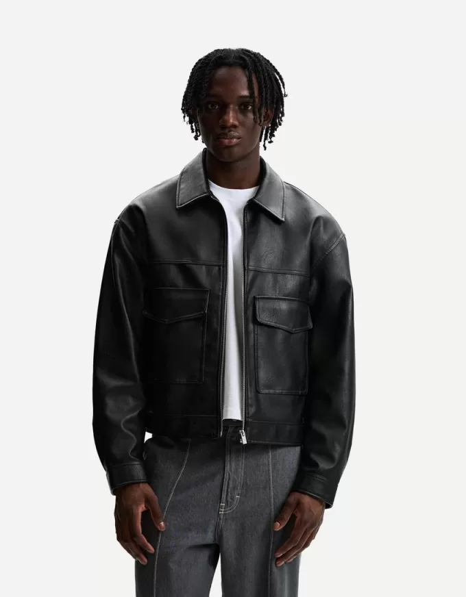 Giacca effetto pelle