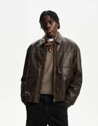 Giacca effetto pelle