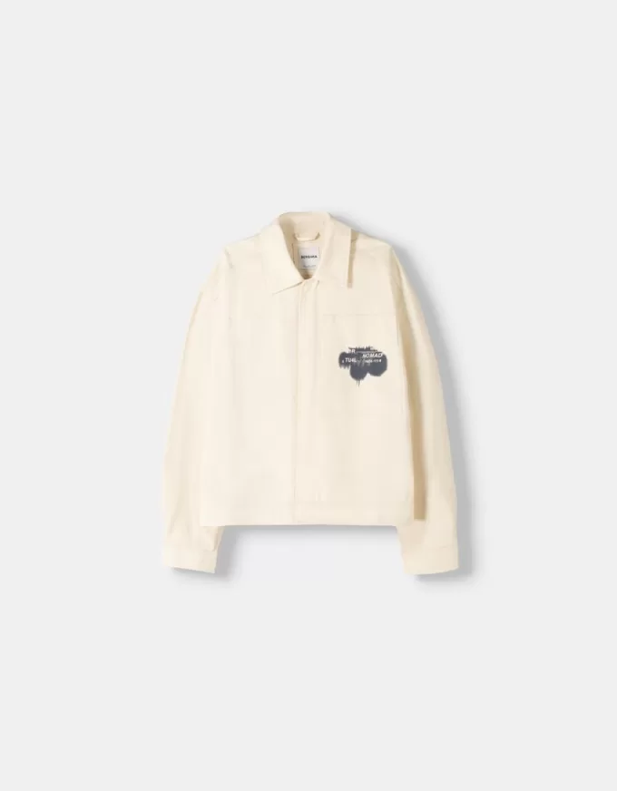 Giacca in cotone con stampa