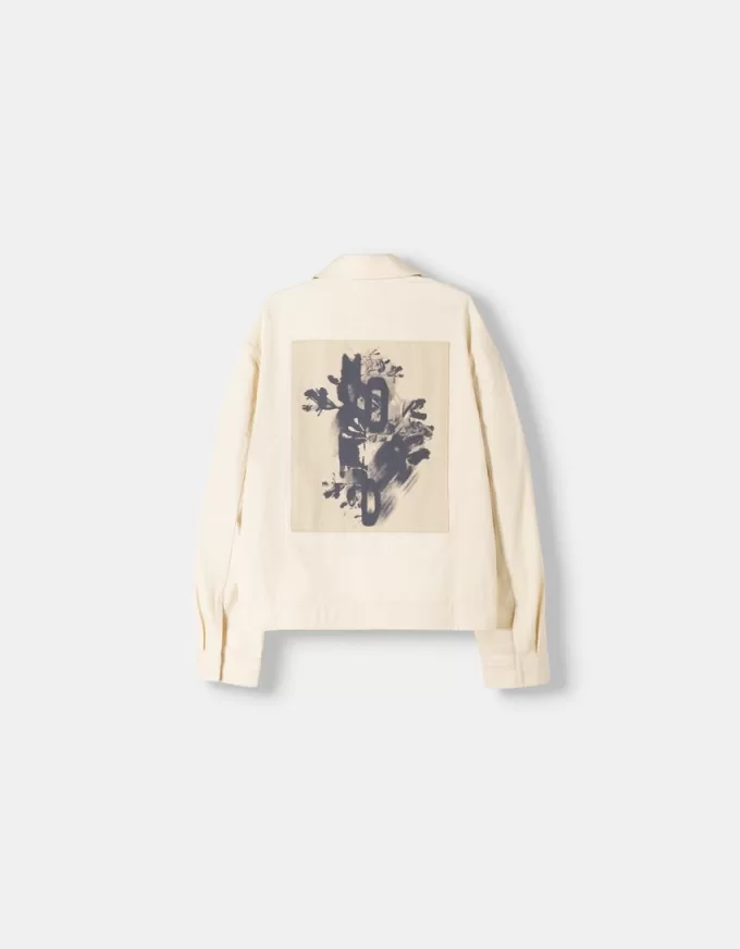 Giacca in cotone con stampa