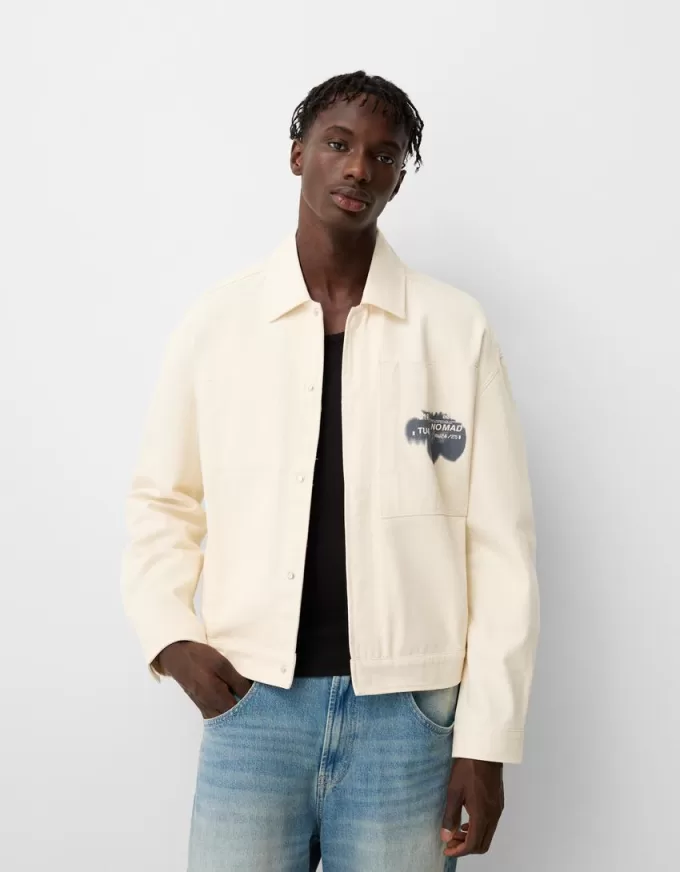 Giacca in cotone con stampa