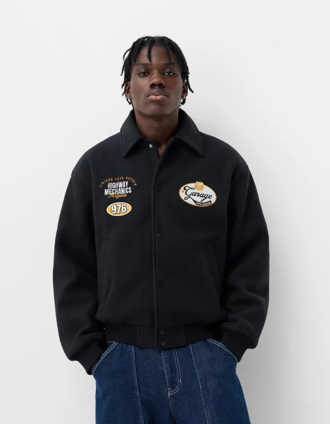 Giacca in feltro ricamato