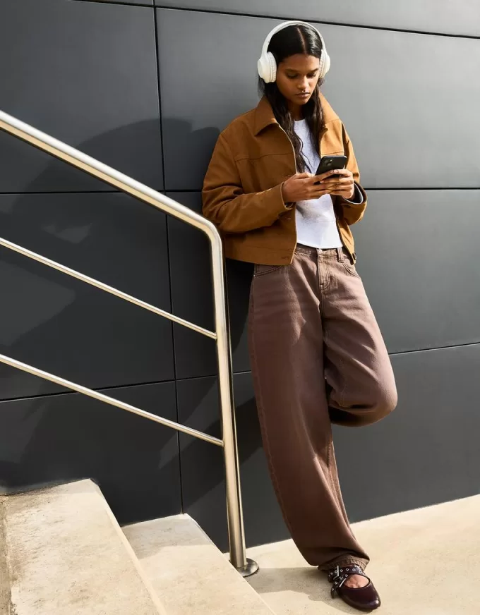 Giacca in finta pelle scamosciata