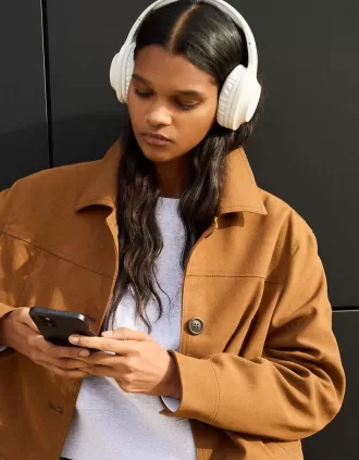 Giacca in finta pelle scamosciata