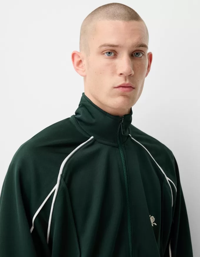 Giacca in interlock ricamato