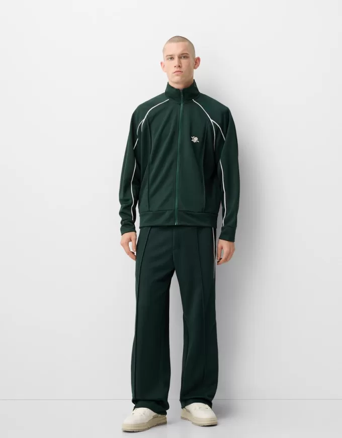 Giacca in interlock ricamato