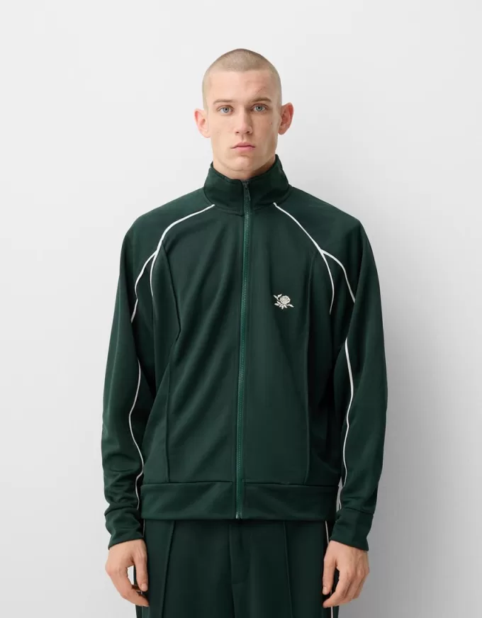 Giacca in interlock ricamato