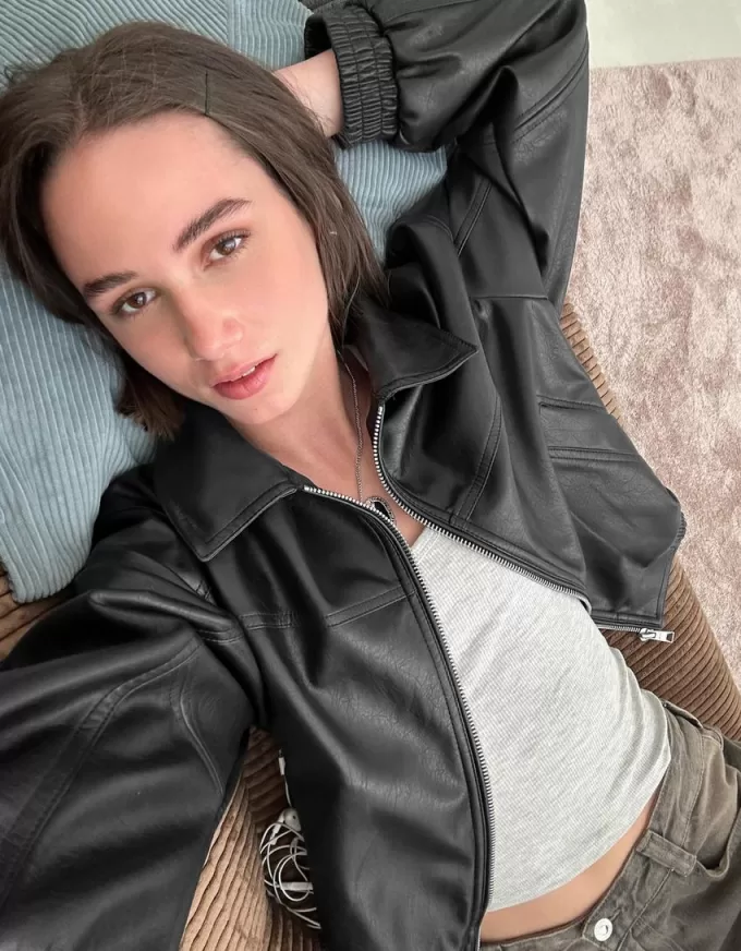 Giacca oversize in ecopelle