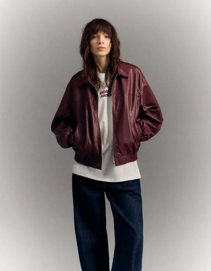 Giacca oversize in ecopelle Giacca oversize in ecopelle