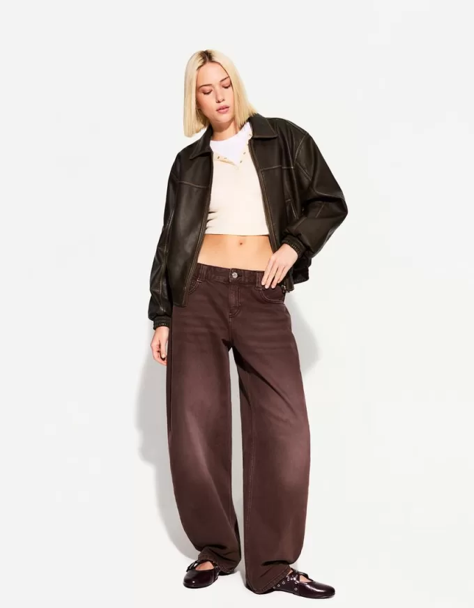 Giacca oversize in ecopelle