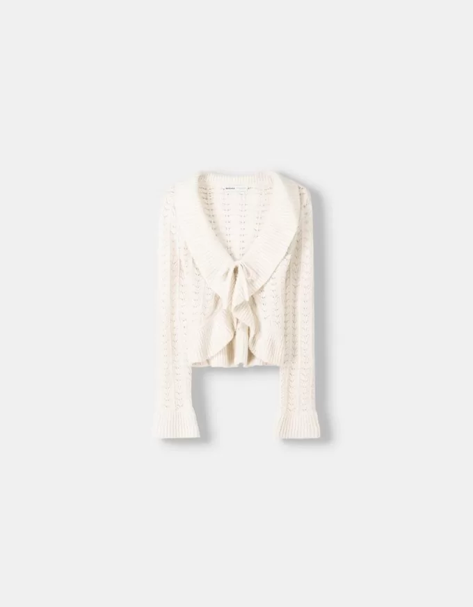 Giacca rustica con volant