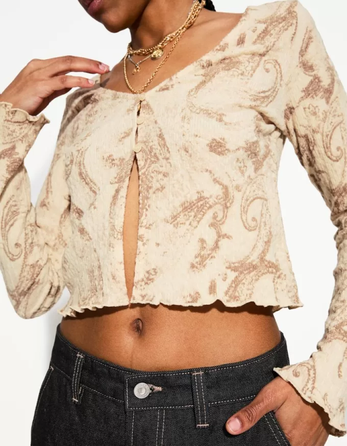 Giacca stampata con bottoni