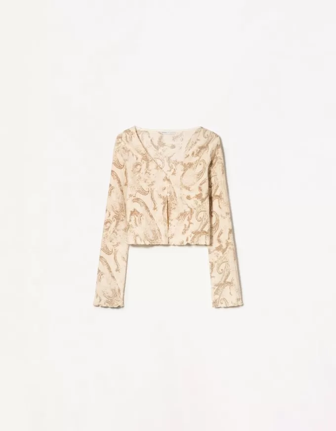 Giacca stampata con bottoni