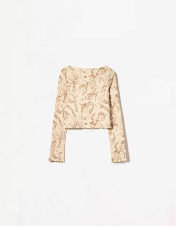 Giacca stampata con bottoni