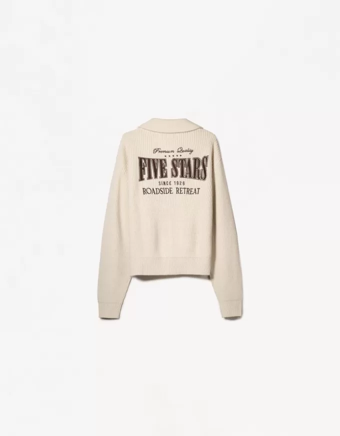 Giacca testurizzata ricamata