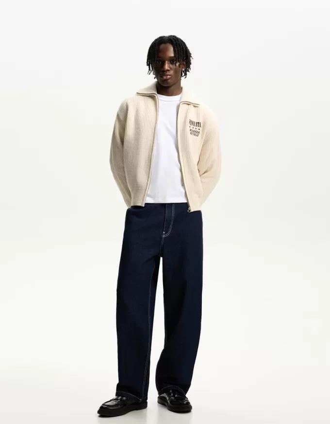 Giacca testurizzata ricamata