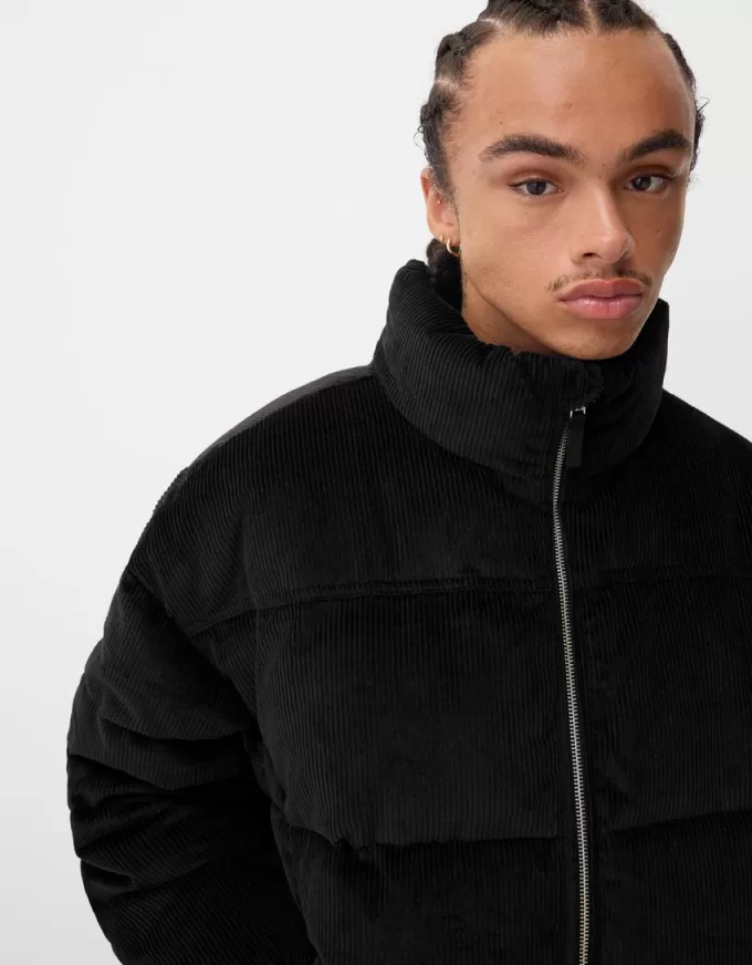 Giacca trapuntata in velluto a coste