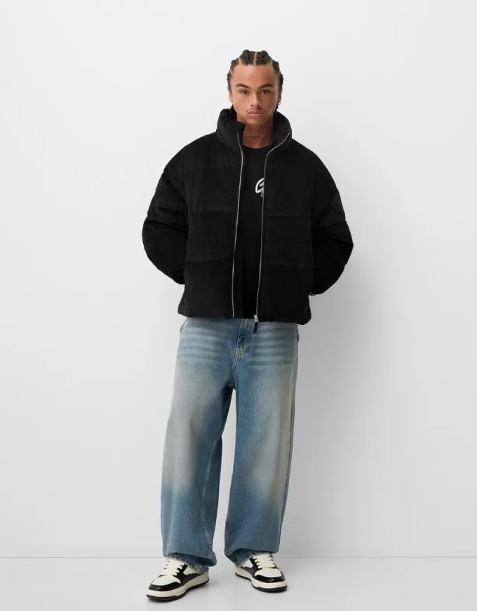 Giacca trapuntata in velluto a coste