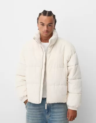 Giacca trapuntata in velluto a coste