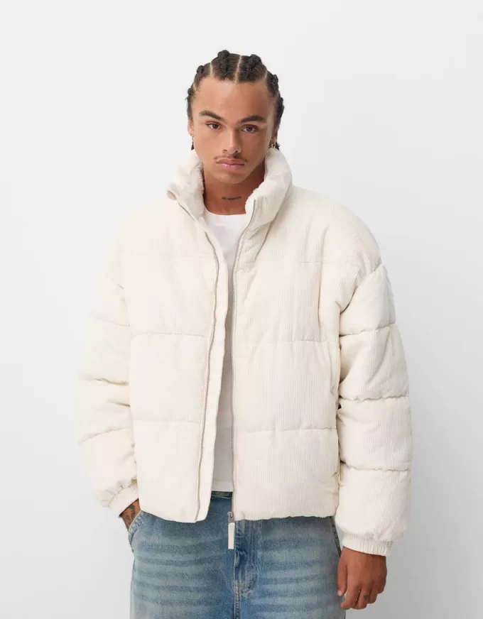 Giacca trapuntata in velluto a coste