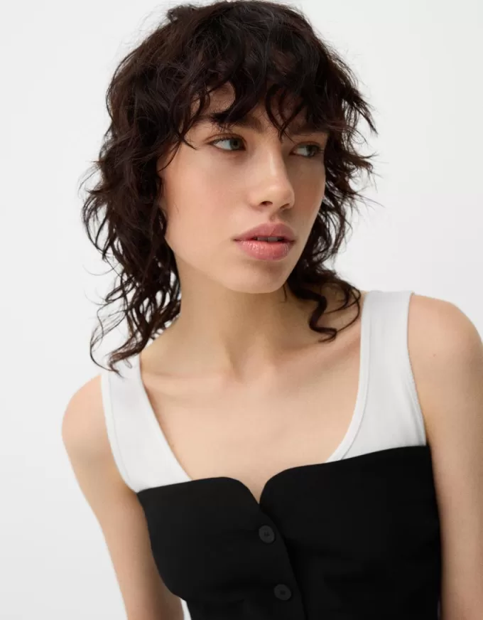 Gilet a fascia a contrasto