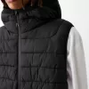 Gilet imbottito leggero con cappuccio