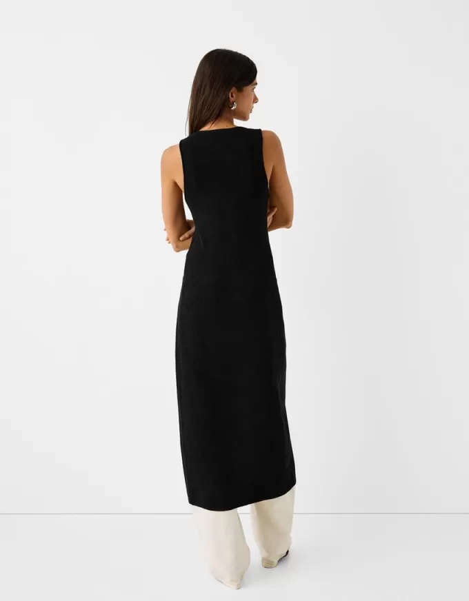 Gilet lungo con bottoni