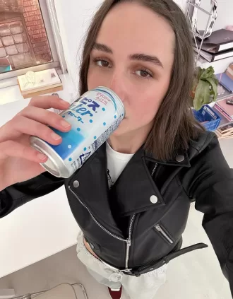 Giubbotto biker effetto pelle