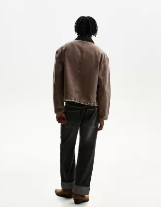 Giubbotto con colletto a contrasto Giubbotto con colletto a contrasto