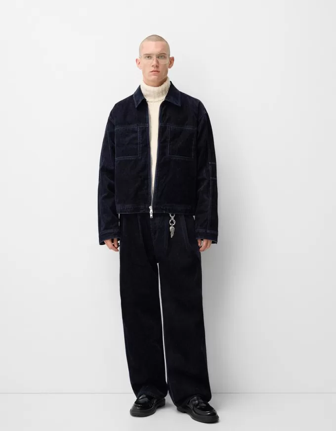 Giubbotto di jeans con tasche