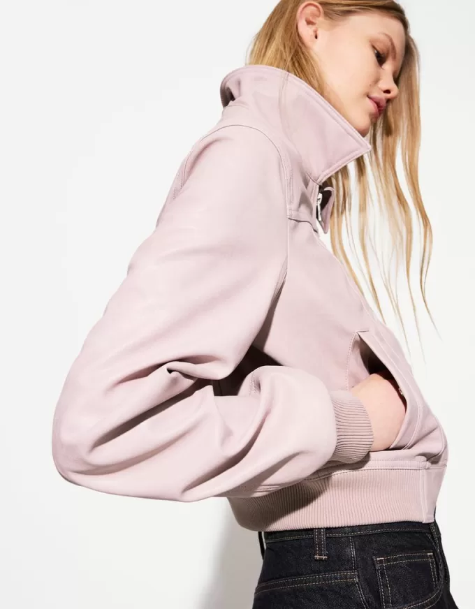 Giubbotto effetto pelle a coste