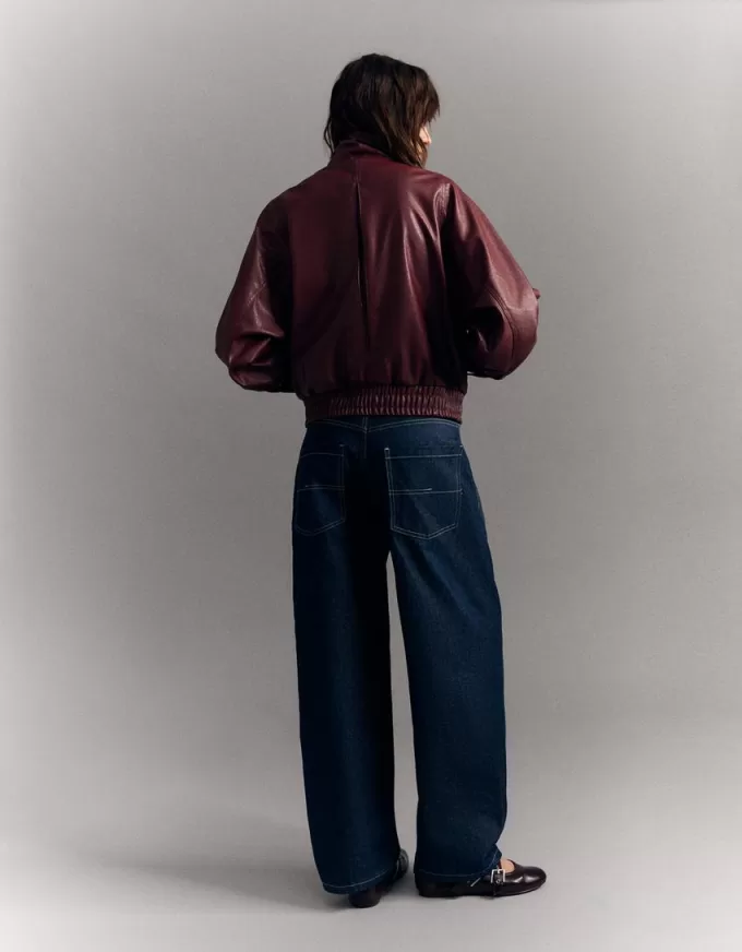 Giubbotto effetto pelle incrociato